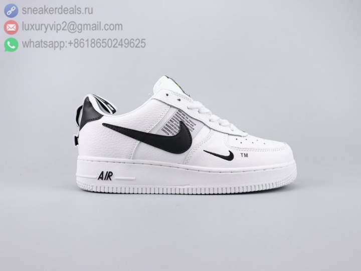 NIKE AIR FORCE 1 LOW JDI WHITE BLACK LEATHER UNISEX SKATE SHOES
